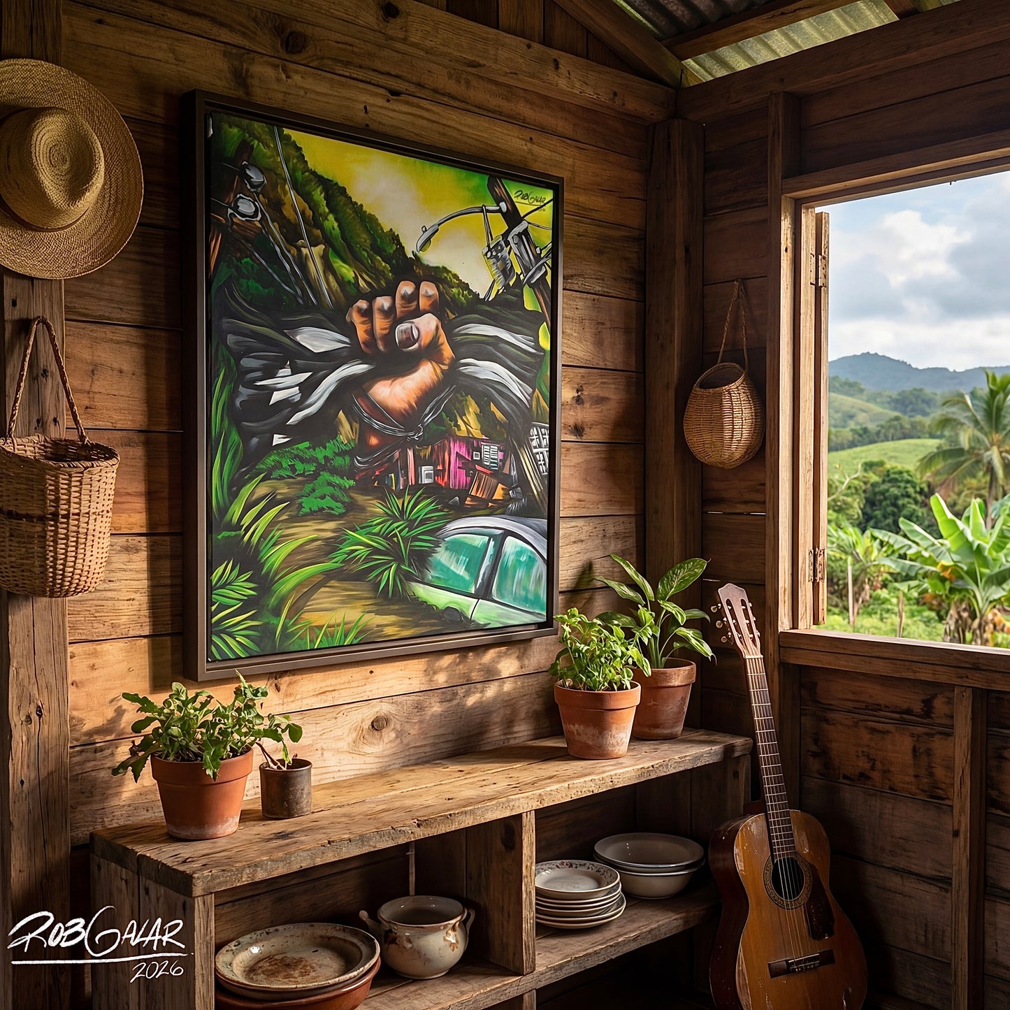 HURACÁN MARÍA - Completa tu orden en 3 PASOS / Compra una OBRA DE ARTE EXCLUSIVA con impresión en CANVAS de ALTA CALIDAD, ENMARCADO PREMIUM y envío GRATUITO. Arte limitada, creada por artista puertorriqueño. ¡LISTA PARA TU ELECCIÓN!