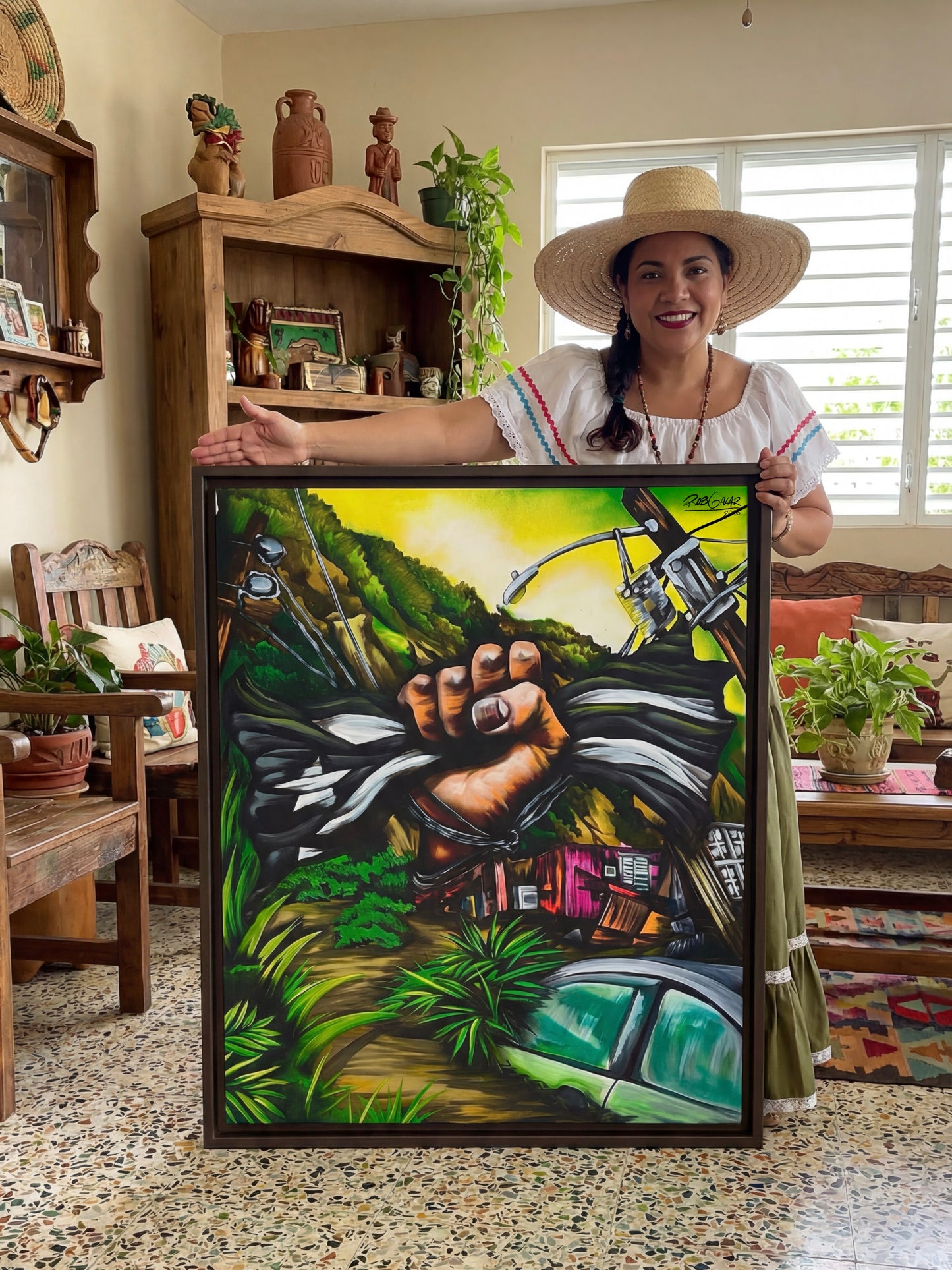Completa tu orden en 3 pasos rápidos | Llévate la obra de arte de edición limitada - “HURACÁN MARÍA” hecha por pintor puertorriqueño, en canvas de ALTA CALIDAD, enmarcada PREMIUM y entrega GRATIS a tu ciudad (ANTES QUE ACABE EL TIEMPO)