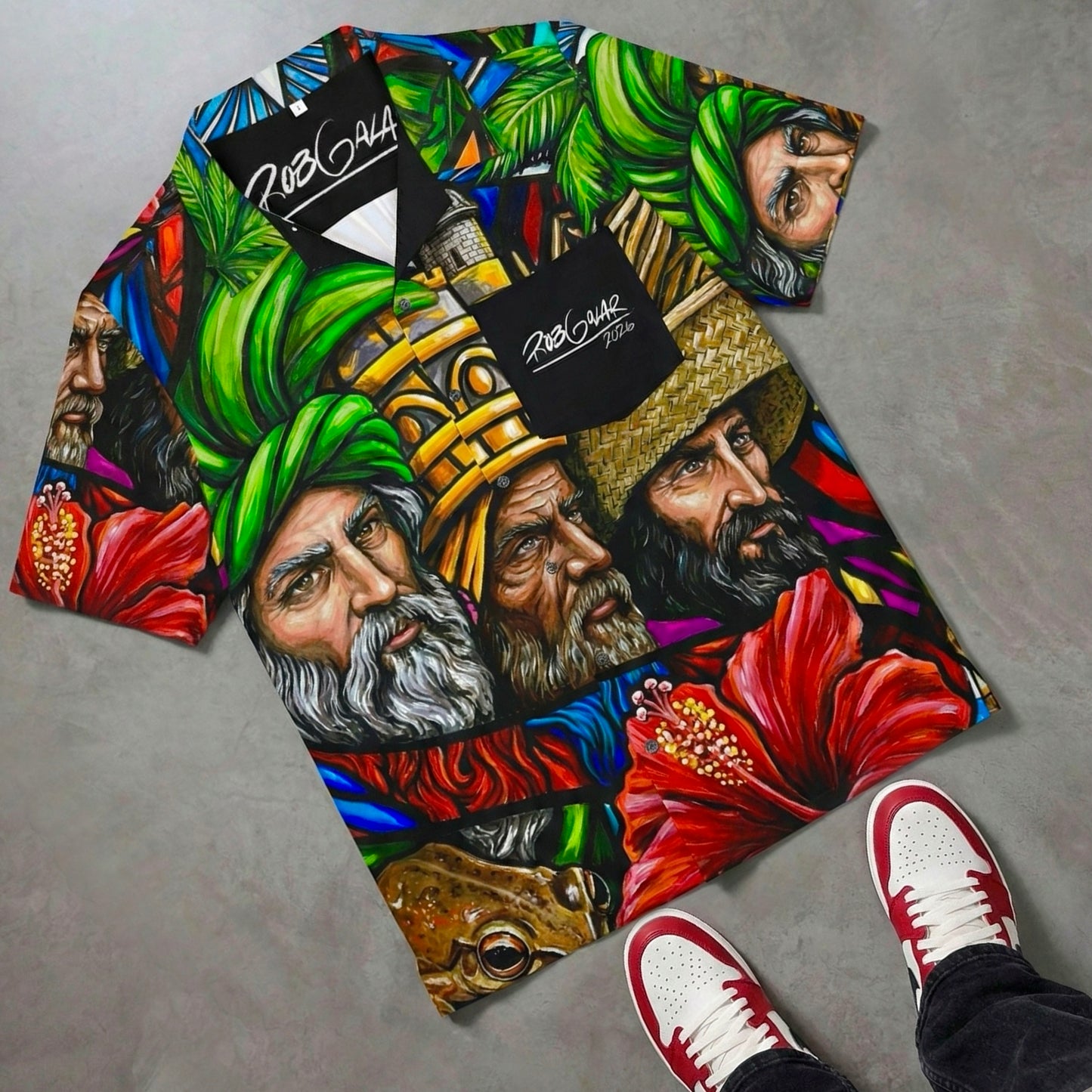 ¡TRES REYES DE ENERO! - Completa tu orden en 3 PASOS / LLÉVATE una Camisa de Botones en UNA SOLA PIEZA, ÚNICA, con un ARTE LIMITADO creado por el artista puertorriqueño LISTA Y PERFECTA para vestir ó REGALAR esta NAVIDAD!