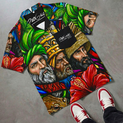 ¡TRES REYES DE ENERO! - Completa tu orden en 3 PASOS / LLÉVATE una Camisa de Botones en UNA SOLA PIEZA, ÚNICA, con un ARTE LIMITADO creado por el artista puertorriqueño LISTA Y PERFECTA para vestir ó REGALAR esta NAVIDAD!