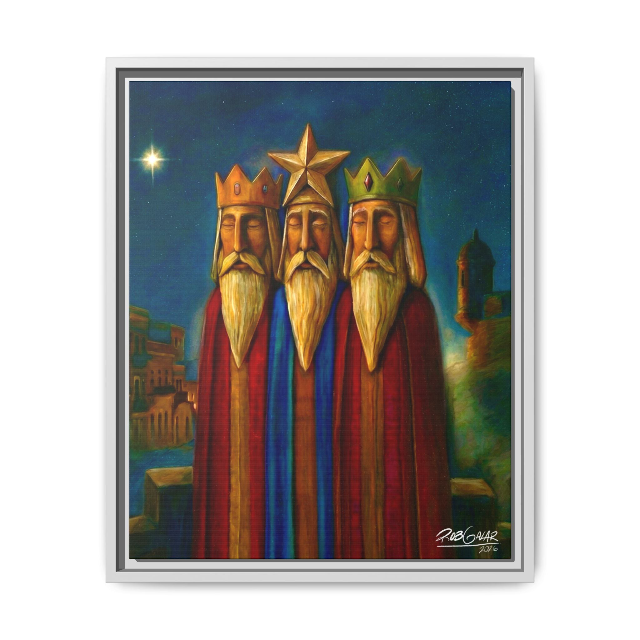 ¡REYES EN EL MORRO! - Completa tu orden en 3 PASOS / LLÉVATE una OBRA DE ARTE (Matte) en PRINT CANVAS, ENMARCADA, ÚNICA, con un ARTE MUY LIMITADO creado por un artista puertorriqueño.