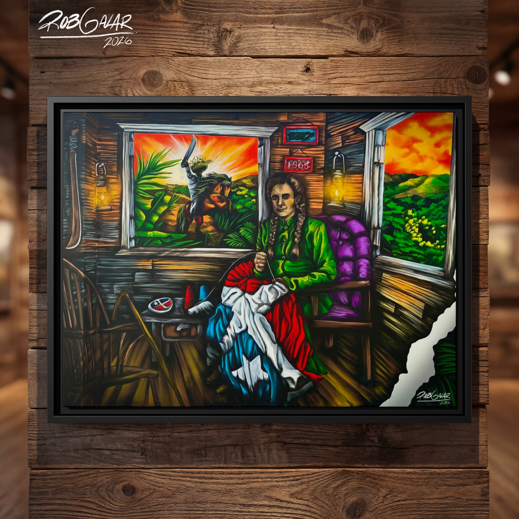 MARIANA Y NUESTRA HISTORIA - Completa tu orden en 3 PASOS / LLÉVATE una OBRA DE ARTE (Matte) en PRINT CANVAS, ENMARCADA. ARTE MUY LIMITADO creado por artista puertorriqueño. ¡LISTA Y PERFECTA para coleccionar!