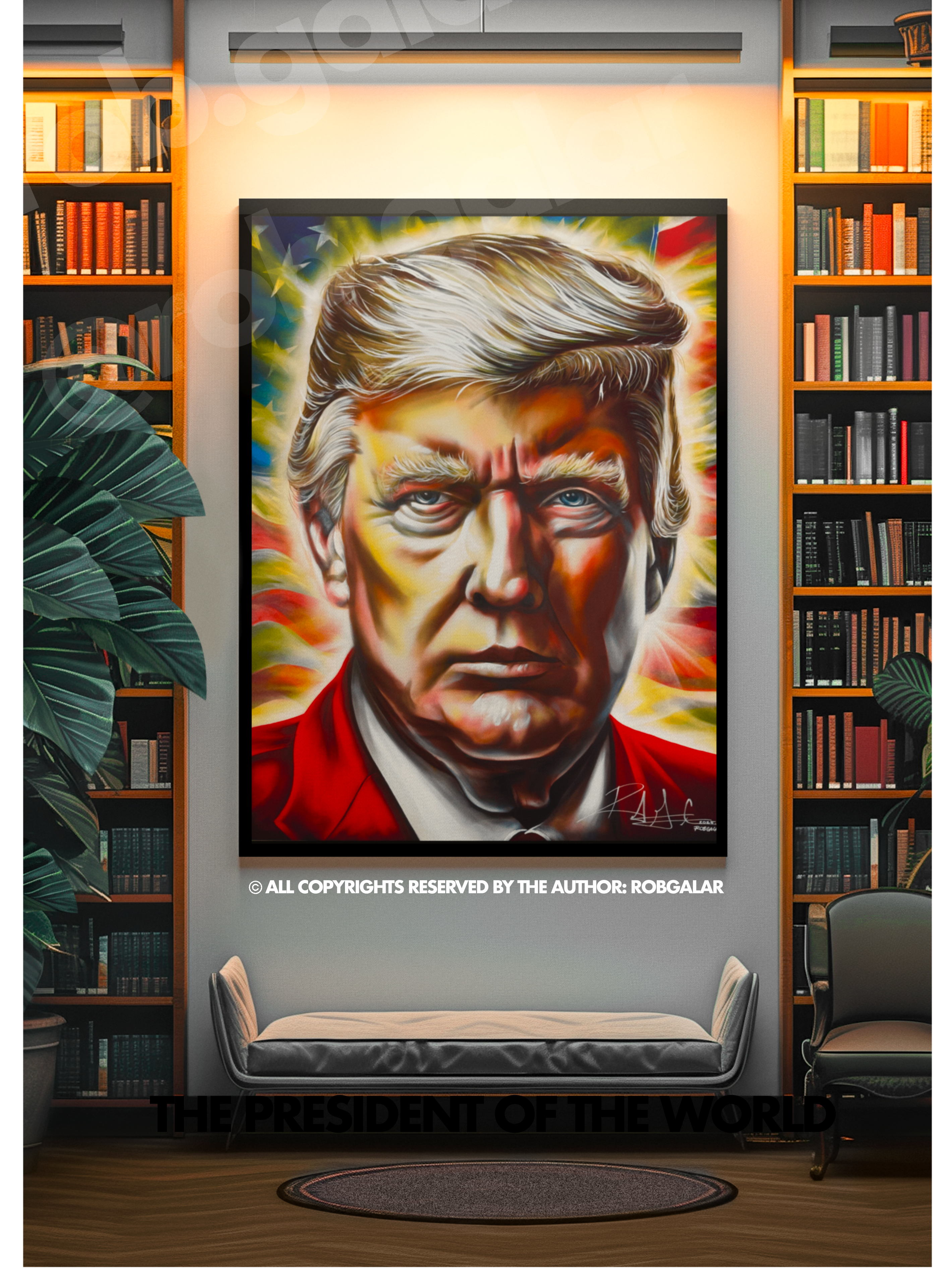 THE PRESIDENT OF THE WORLD (ORIGINAL PAINTING)