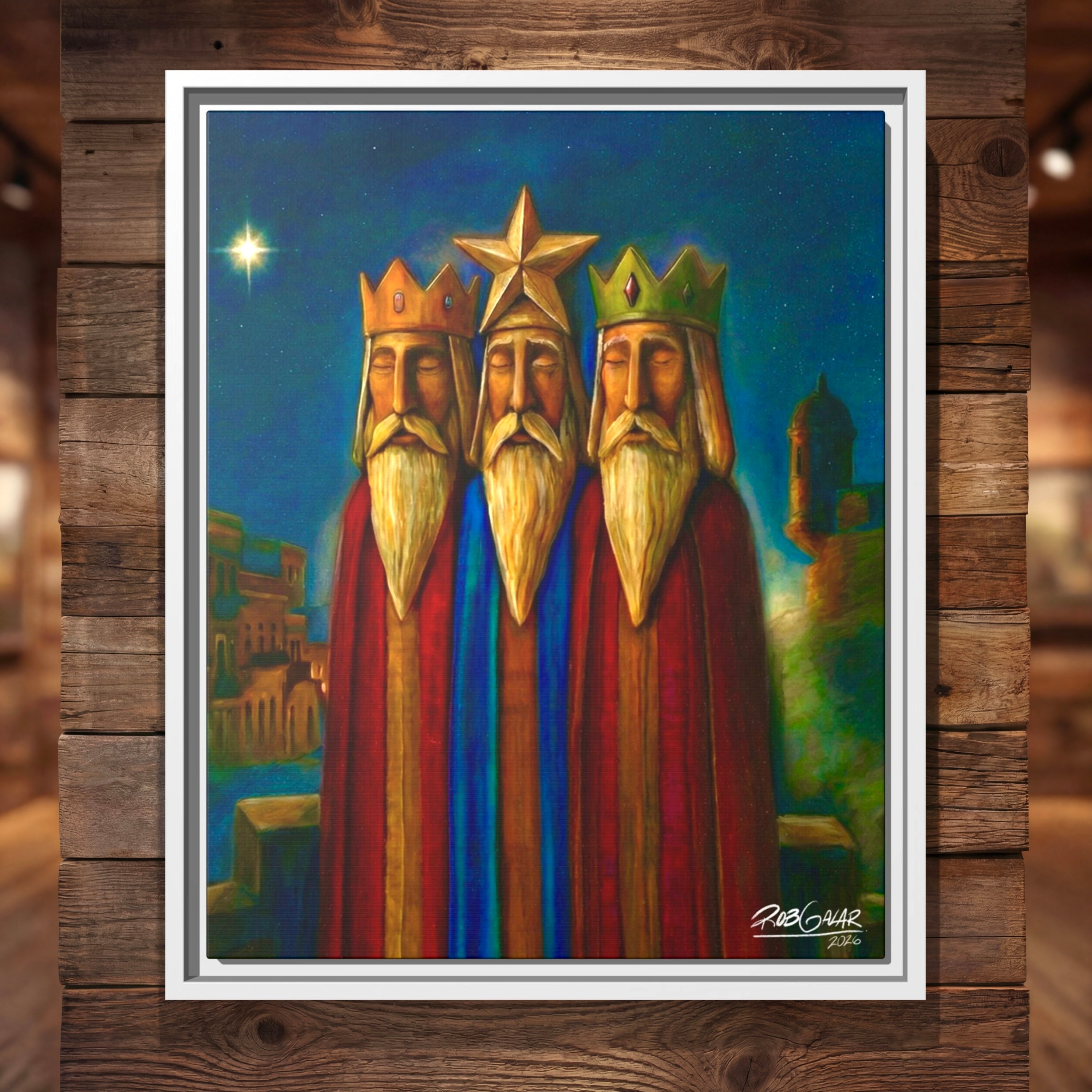 ¡REYES EN EL MORRO! - Completa tu orden en 3 PASOS / LLÉVATE una OBRA DE ARTE (Matte) en PRINT CANVAS, ENMARCADA, ÚNICA, con un ARTE MUY LIMITADO creado por un artista puertorriqueño.