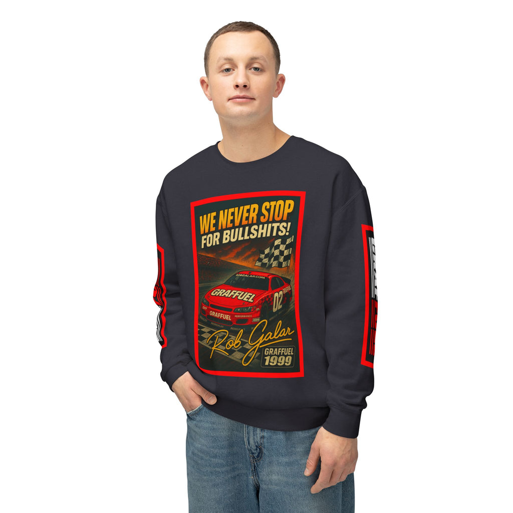 NEVER STOP! Crewneck Sweatshirt (Black)