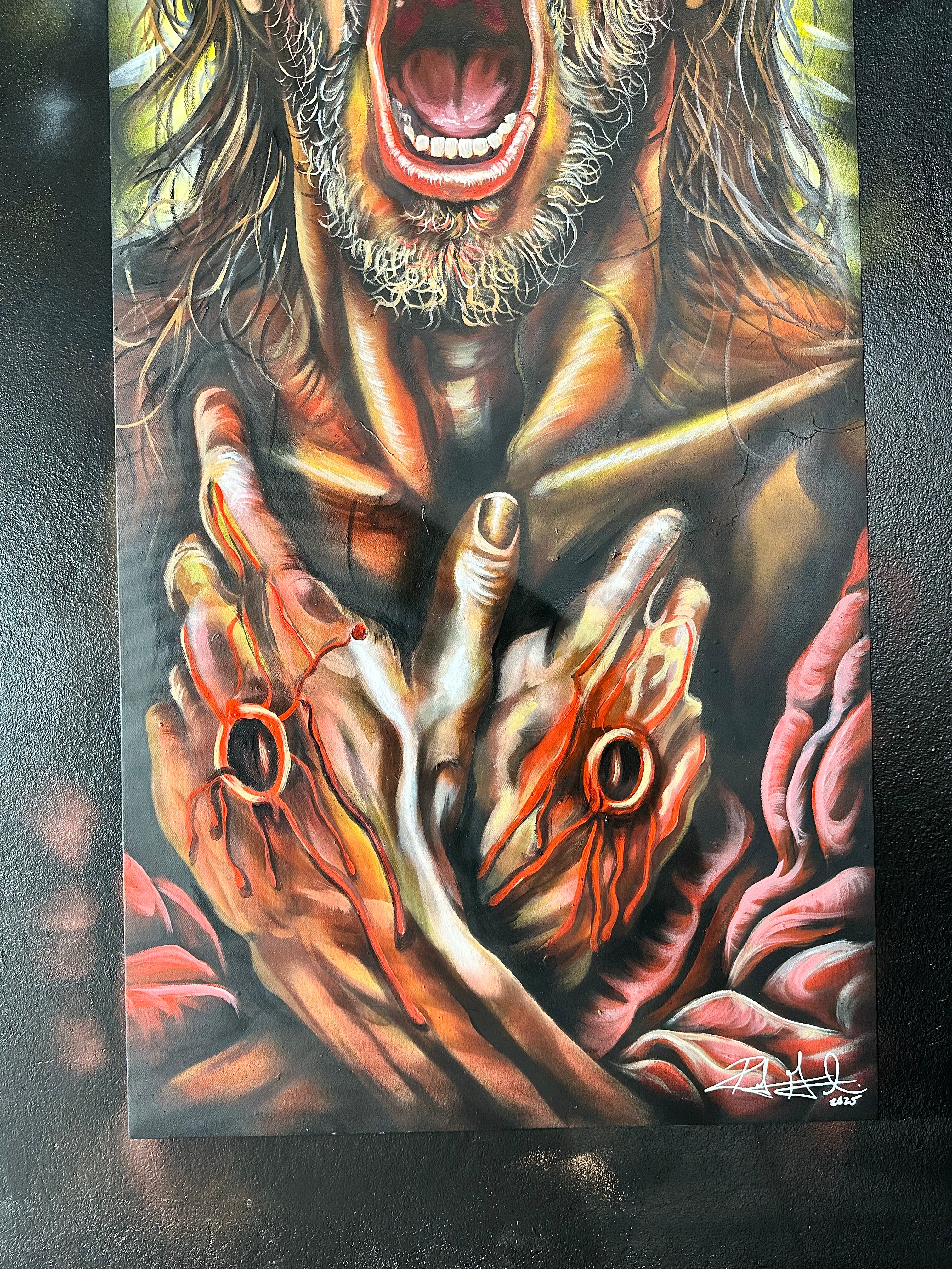 PADRE, ME DOLIÓ MÁS TU SILENCIO (ORIGINAL PAINTING)