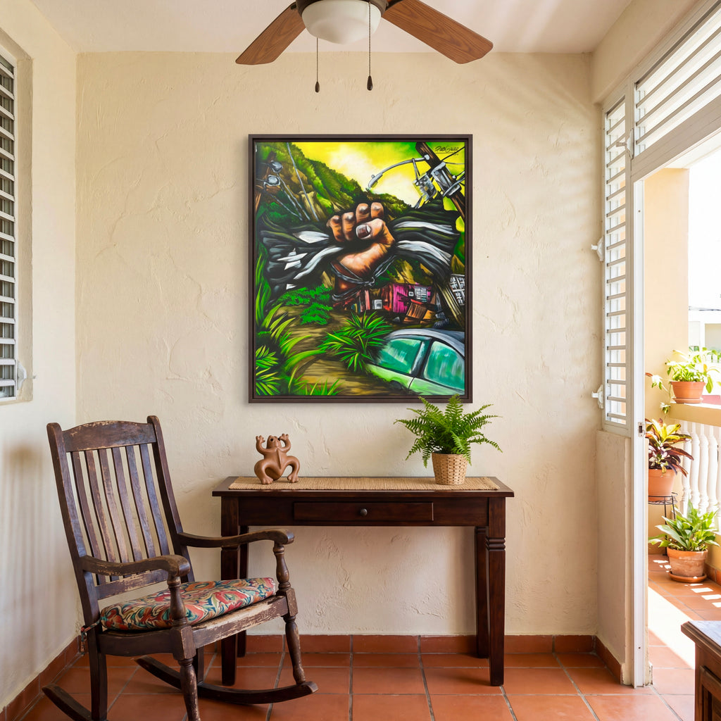 ¡PR NO SE QUITA! - Completa tu orden en 3 PASOS / LLÉVATE una OBRA DE ARTE (Matte) en PRINT CANVAS, ENMARCADA. ARTE MUY LIMITADO creado por artista puertorriqueño. ¡LISTA Y PERFECTA para coleccionar!