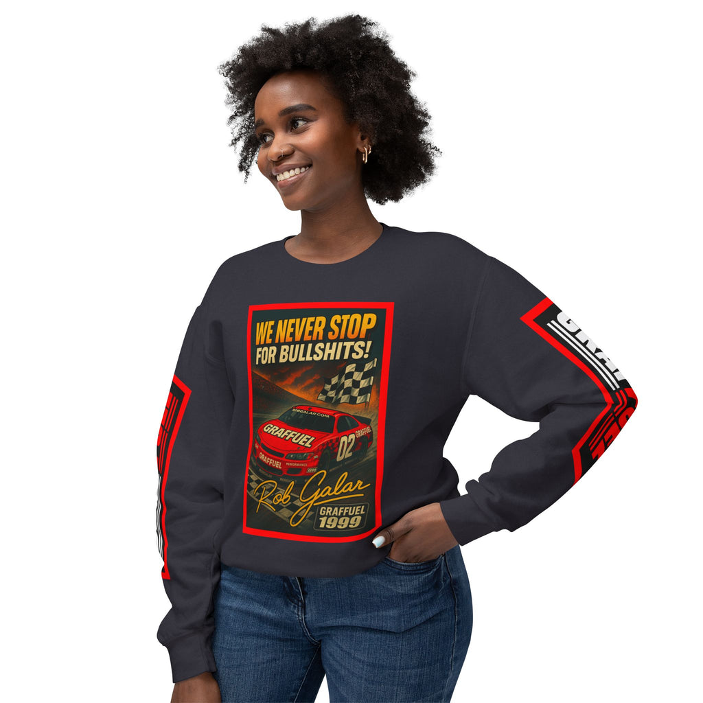 NEVER STOP! Crewneck Sweatshirt (Black)