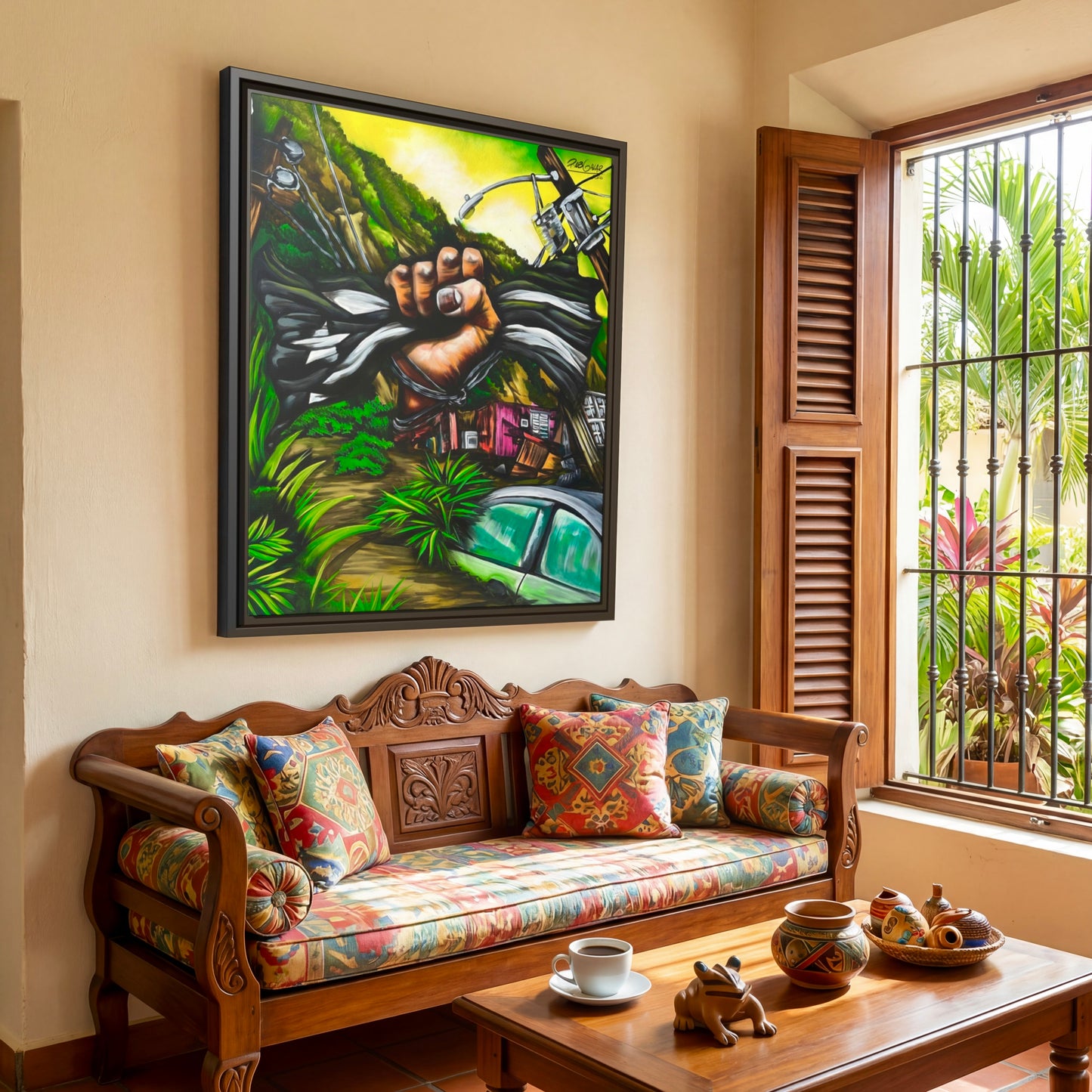 HURACÁN MARÍA - Completa tu orden en 3 PASOS / Compra una OBRA DE ARTE EXCLUSIVA con impresión en CANVAS de ALTA CALIDAD, ENMARCADO PREMIUM y envío GRATUITO. Arte limitada, creada por artista puertorriqueño. ¡LISTA PARA TU ELECCIÓN!