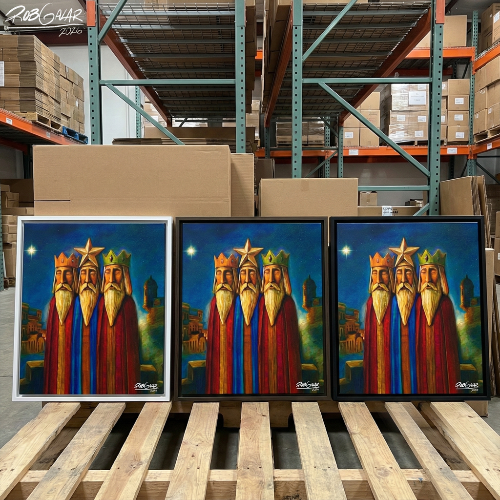 ¡REYES EN EL MORRO! - Completa tu orden en 3 PASOS / LLÉVATE una OBRA DE ARTE (Matte) en PRINT CANVAS, ENMARCADA, ÚNICA, con un ARTE MUY LIMITADO creado por un artista puertorriqueño.