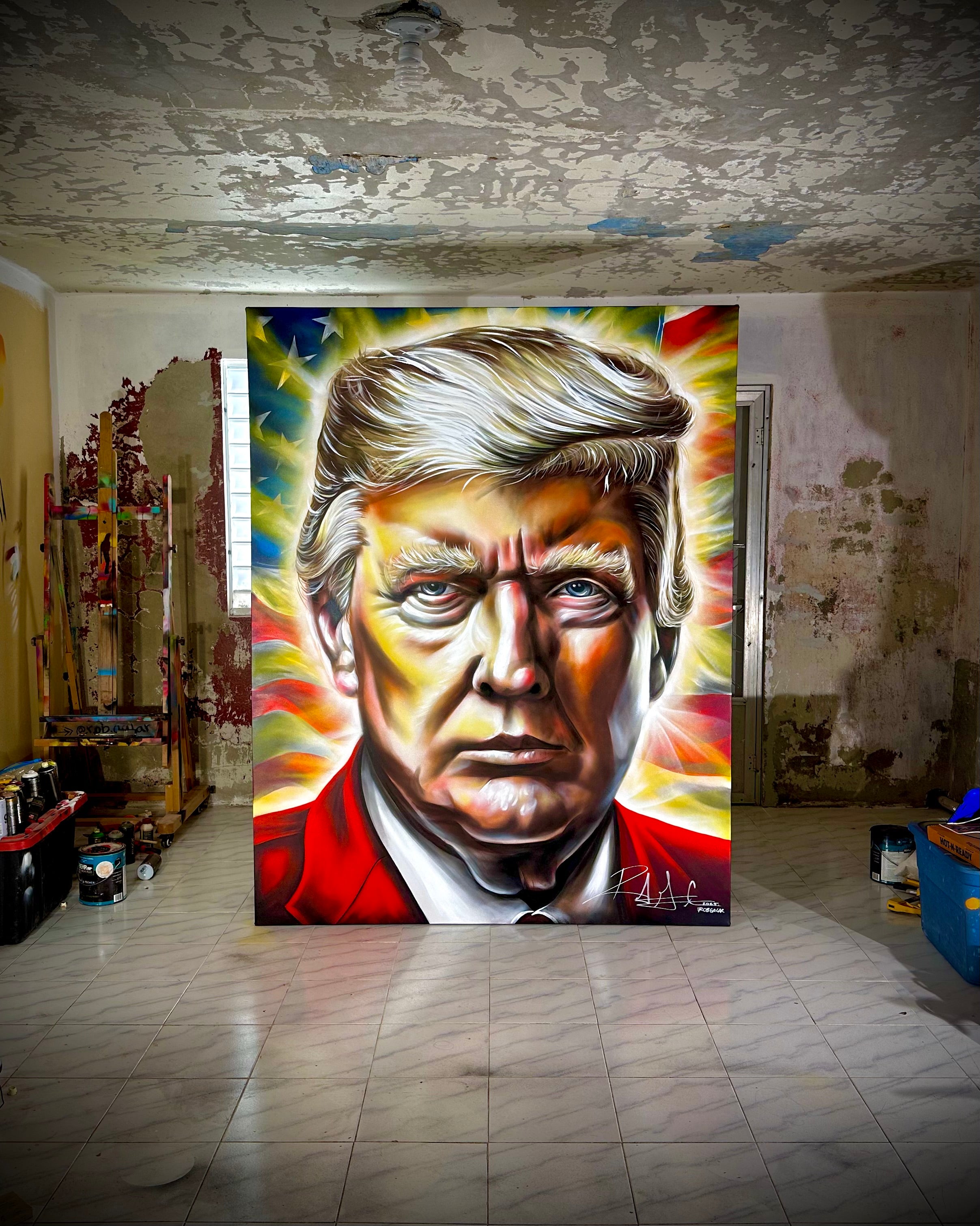 THE PRESIDENT OF THE WORLD (ORIGINAL PAINTING)