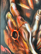 PADRE, ME DOLIÓ MÁS TU SILENCIO (ORIGINAL PAINTING)