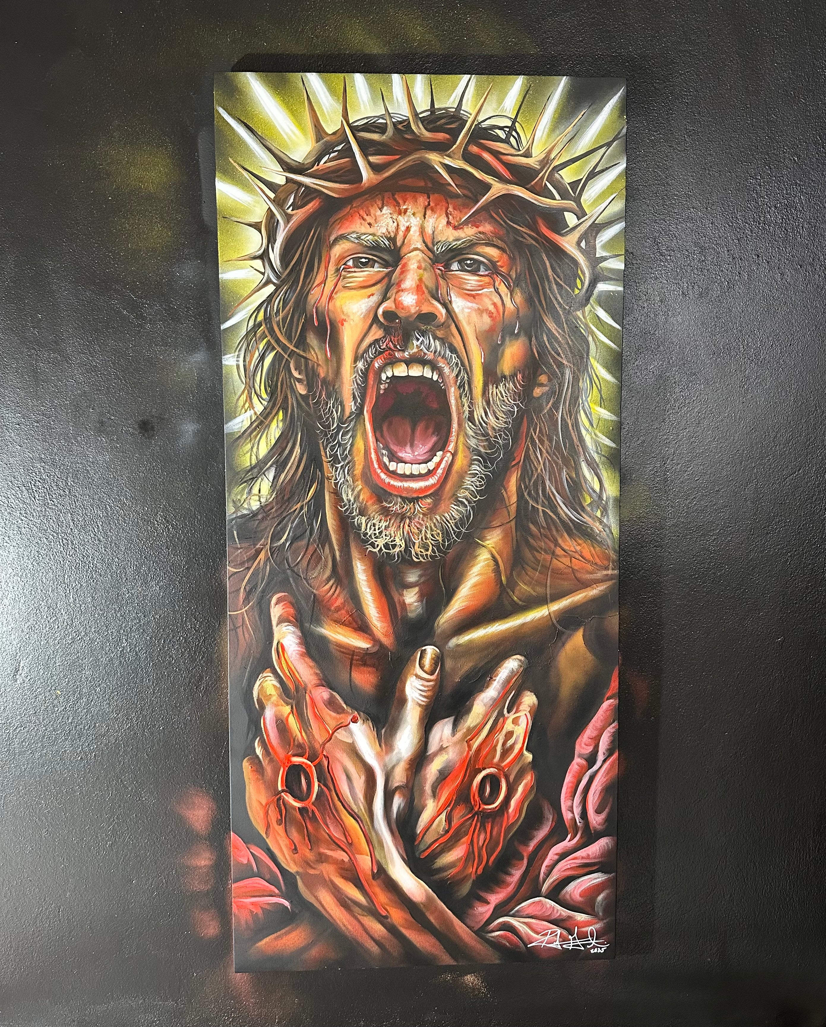 PADRE, ME DOLIÓ MÁS TU SILENCIO (ORIGINAL PAINTING)