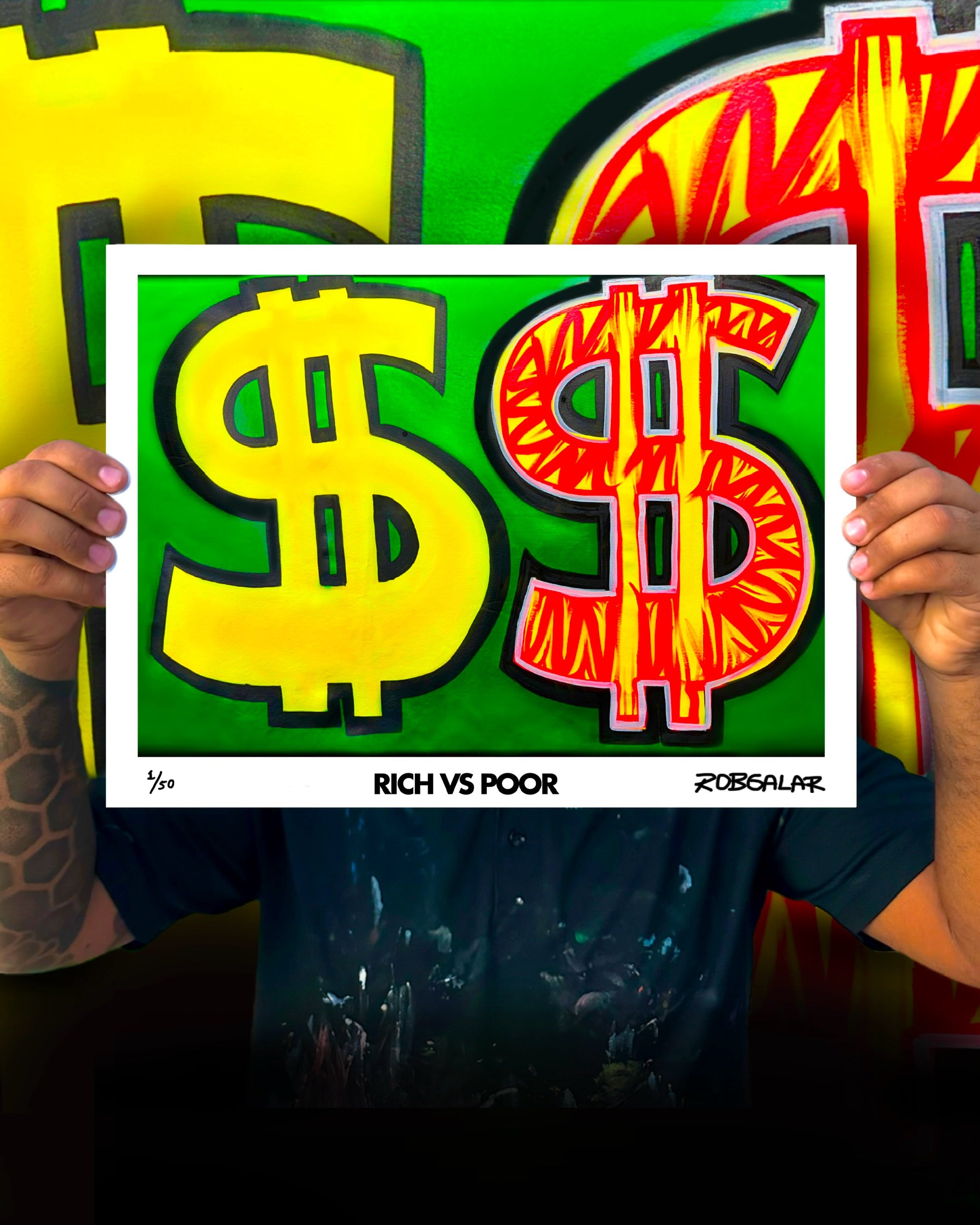 RICH VS POOR Art Print