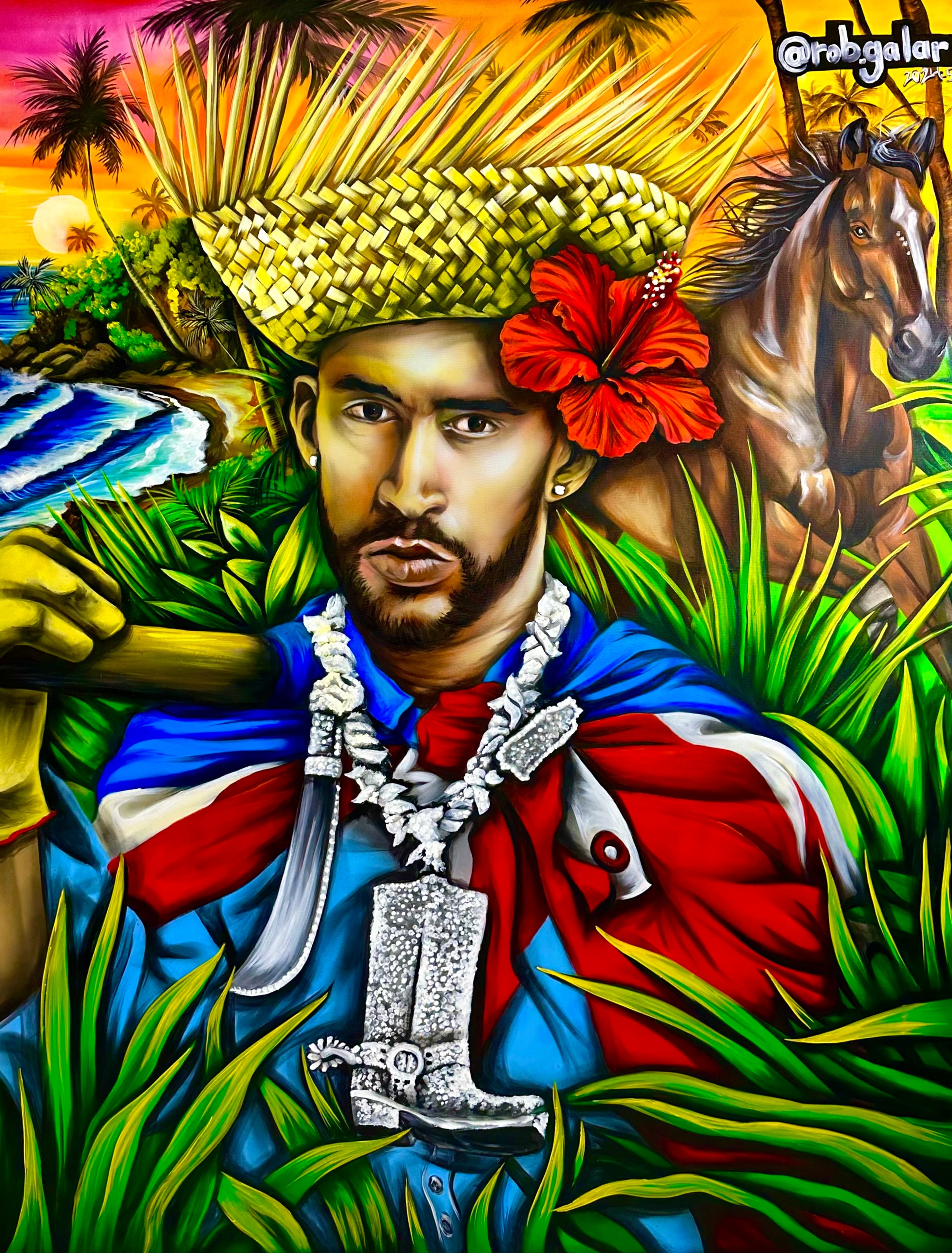 YO NUNCA ME FUI DEL BARRIO - (ORIGINAL PAINTING ART)