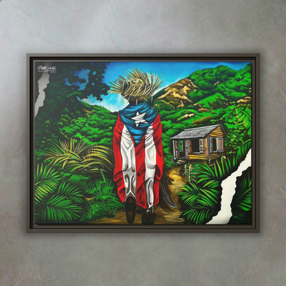 Completa tu orden en 3 pasos rápidos | Llévate la obra de arte de edición limitada - “JIBARITO EN LA CASITA DEL CAMPO” hecha por pintor puertorriqueño, en canvas de ALTA CALIDAD, enmarcada PREMIUM y entrega GRATIS a tu ciudad (ANTES QUE ACABE EL TIEMPO)