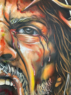 PADRE, ME DOLIÓ MÁS TU SILENCIO (ORIGINAL PAINTING)
