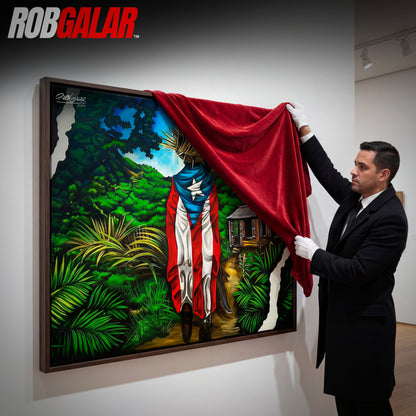 Completa tu orden en 3 pasos rápidos | Llévate la obra de arte de edición limitada - “JIBARITO EN LA CASITA DEL CAMPO” hecha por pintor puertorriqueño, en canvas de ALTA CALIDAD, enmarcada PREMIUM y entrega GRATIS a tu ciudad (ANTES QUE ACABE EL TIEMPO)