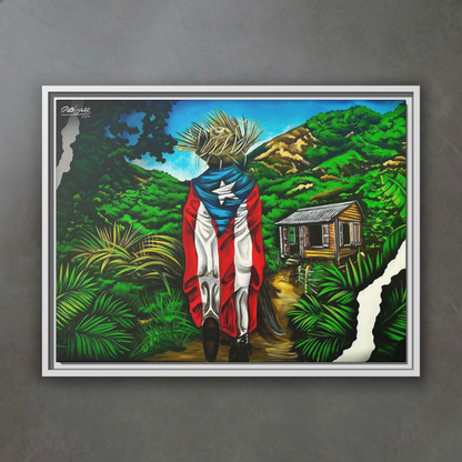 Completa tu orden en 3 pasos rápidos | Llévate la obra de arte de edición limitada - “JIBARITO EN LA CASITA DEL CAMPO” hecha por pintor puertorriqueño, en canvas de ALTA CALIDAD, enmarcada PREMIUM y entrega GRATIS a tu ciudad (ANTES QUE ACABE EL TIEMPO)