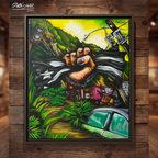 ¡PR NO SE QUITA! - Completa tu orden en 3 PASOS / LLÉVATE una OBRA DE ARTE (Matte) en PRINT CANVAS, ENMARCADA. ARTE MUY LIMITADO creado por artista puertorriqueño. ¡LISTA Y PERFECTA para coleccionar!