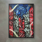 MI NIDO X SIEMPRE marco negro fondo gris