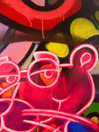 THE PINK TIME IS MONEY (ORIGINAL PAINTING)