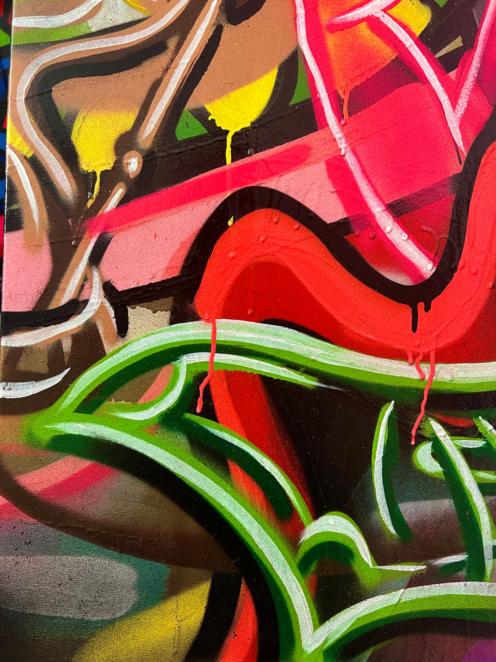 THE PINK TIME IS MONEY (ORIGINAL PAINTING)